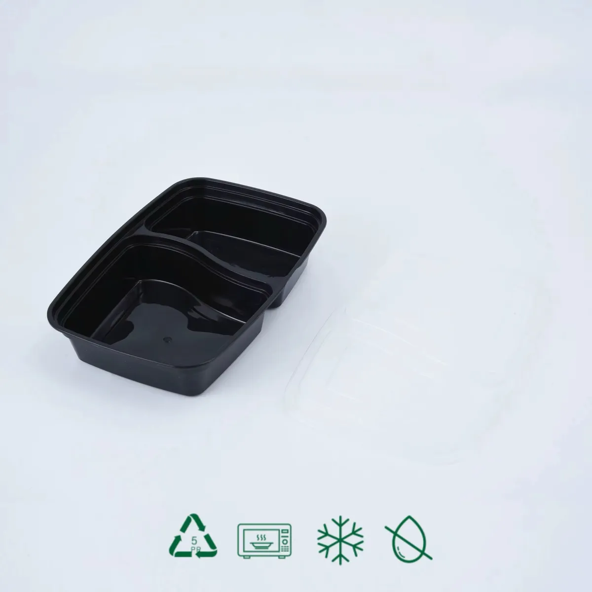 Barquette alimentaire en plastique avec couvercle transparent — photo 2
