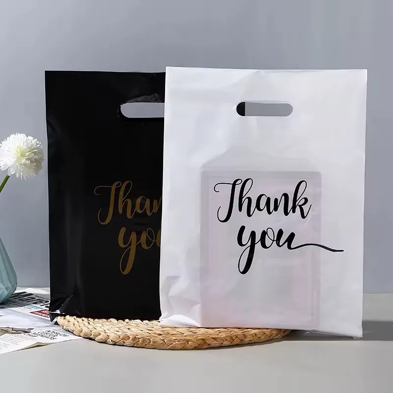 Sac cadeau en plastique « Thank You » 20 × 30 cm