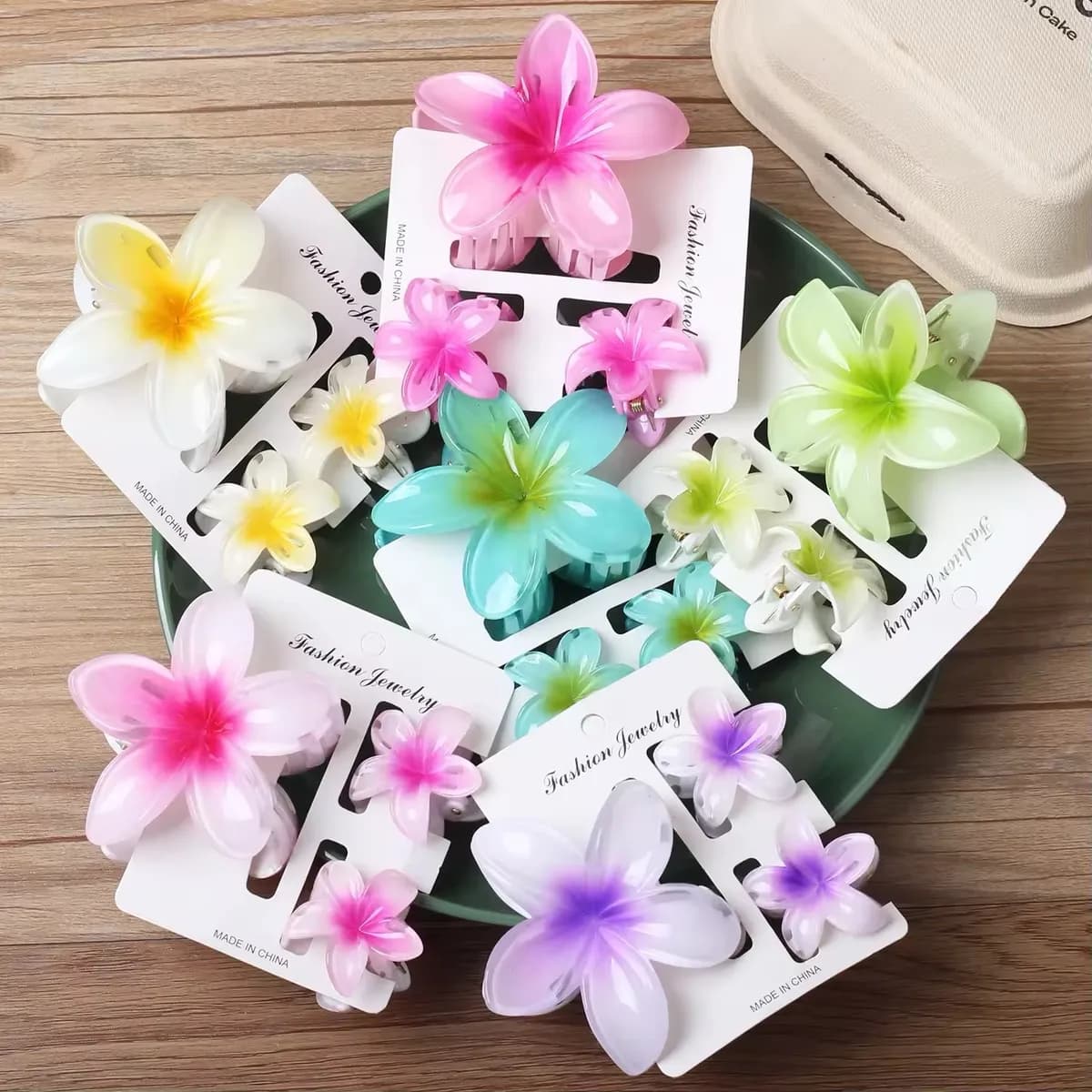 Pince à cheveux fleur décorative (plusieurs couleurs)