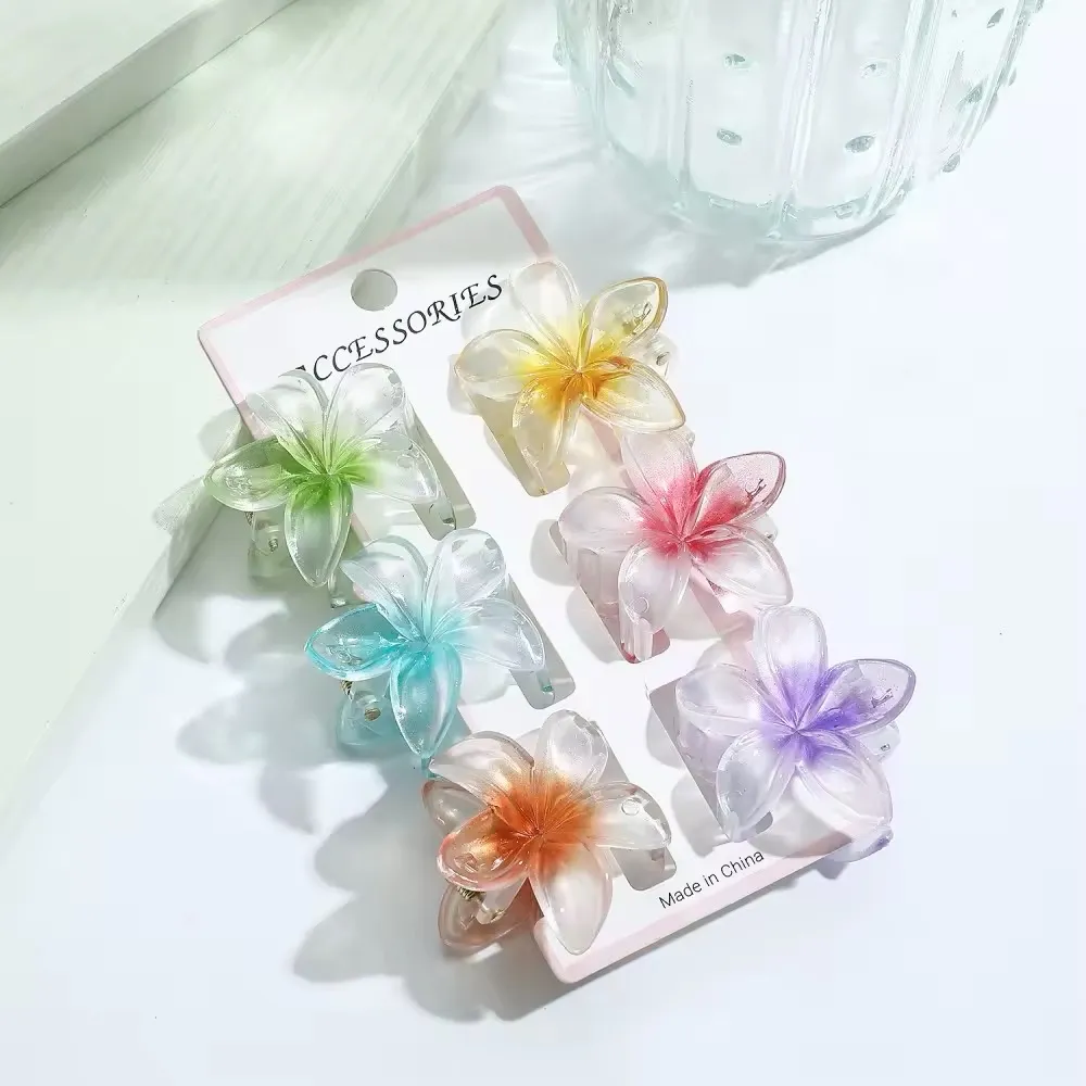 Pince à cheveux fleur transparente (lot – couleurs assorties) — photo 3