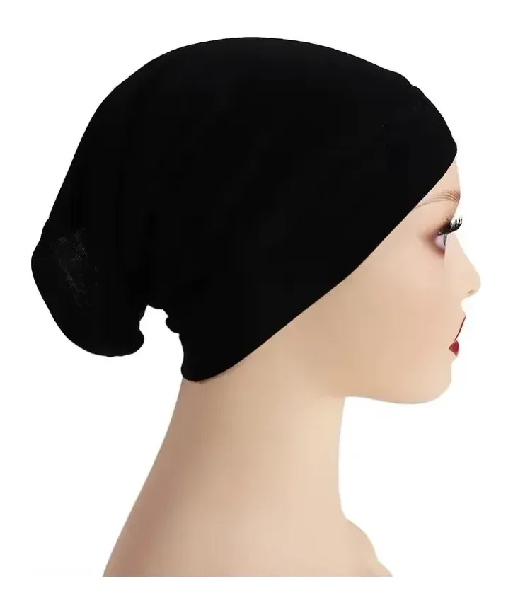Bonnet en coton noir – Confort & maintien — photo 2