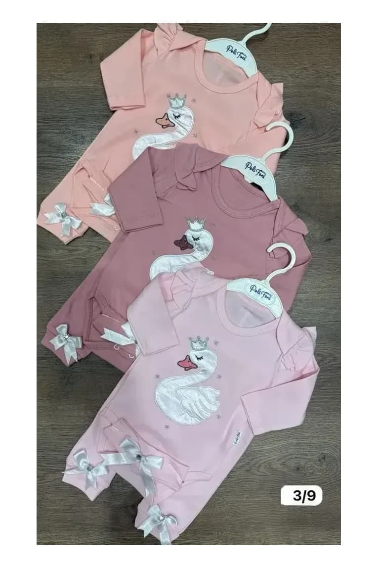 Ensemble bas poli foni 3 pieces avec dentelle