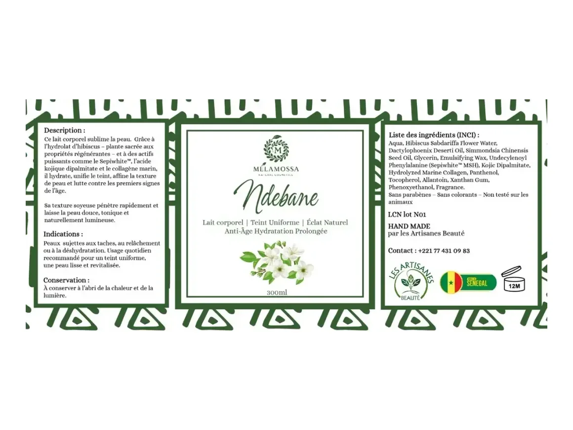 Lait de corps ndebane