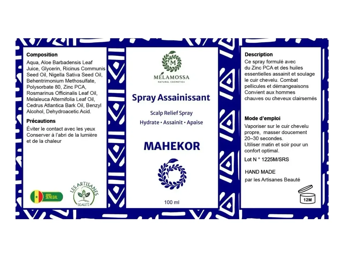 Spray assainissant scalp relief