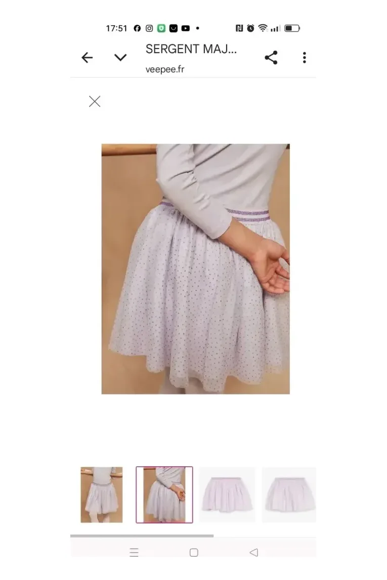 Jupe tulle a pailletes