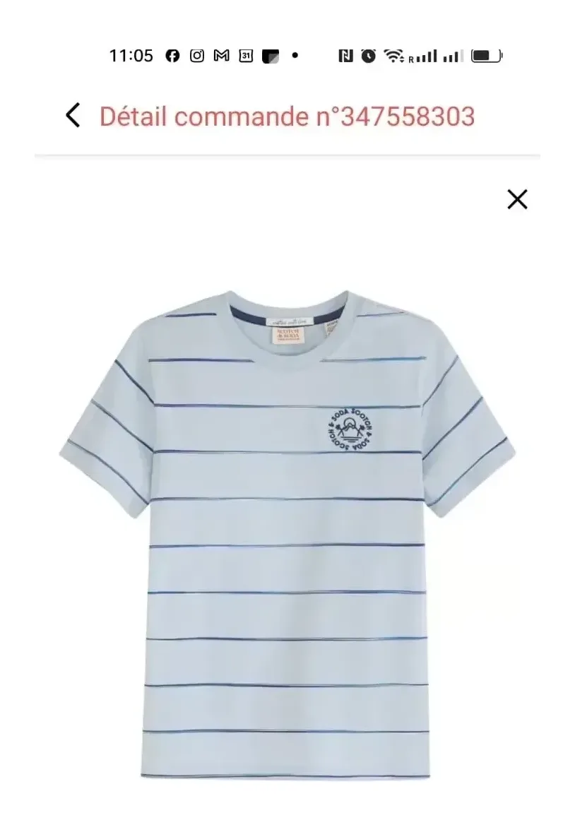 Tshirt a rayure