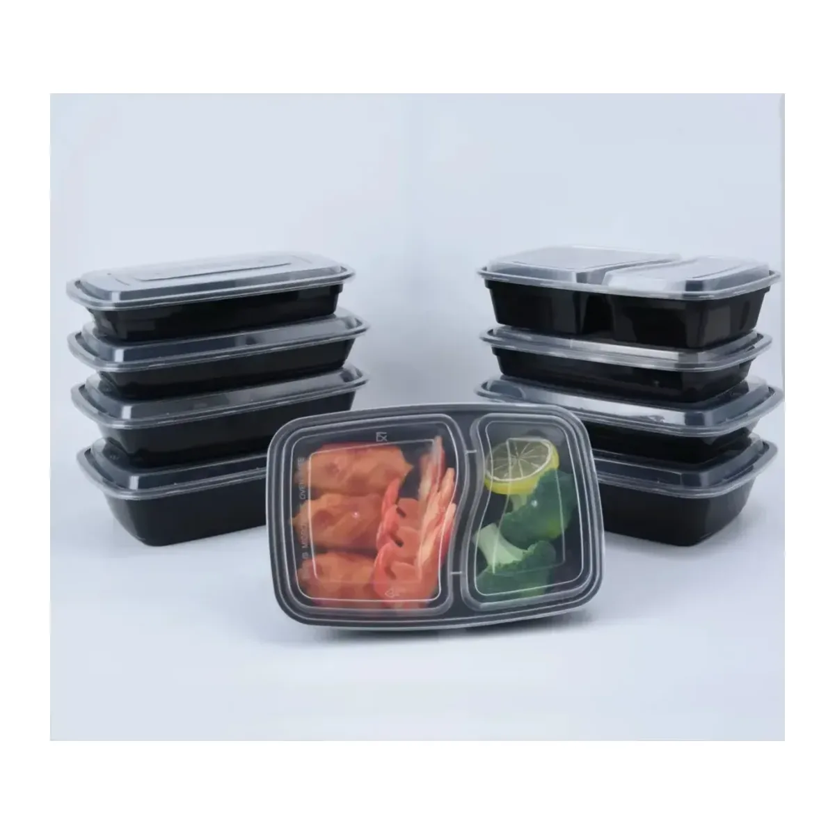 Barquette alimentaire en plastique avec couvercle transparent