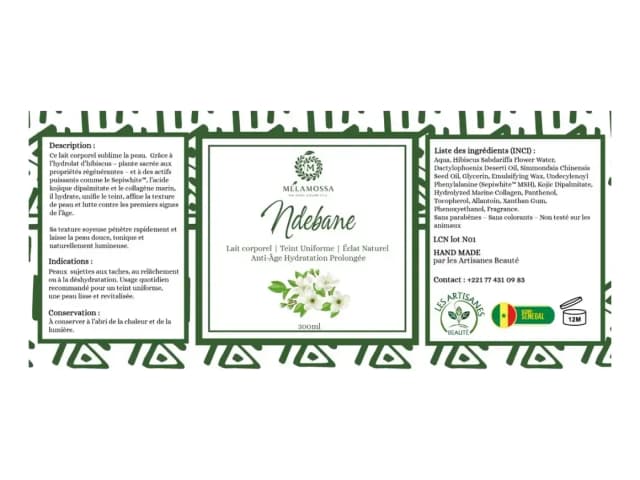 Lait de corps ndebane