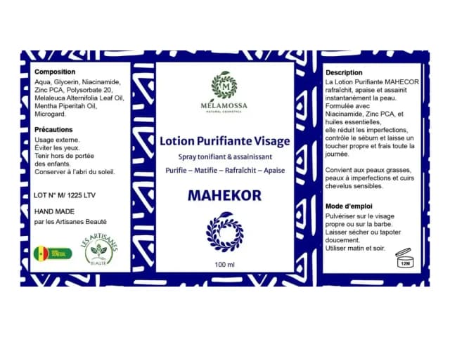Lotion purifiante visage Mahecor