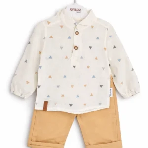 Ensemble garçon chemise lain pantalon