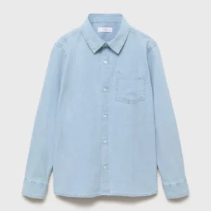 chemise en jean clair